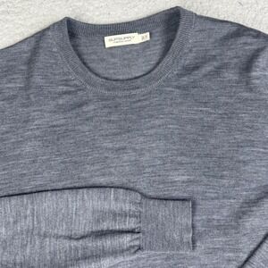SUITSUPPLY Mens Grey Merino Wool Crew Neck Sweater Size S